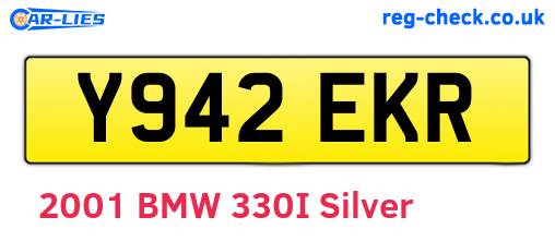 Y942EKR are the vehicle registration plates.
