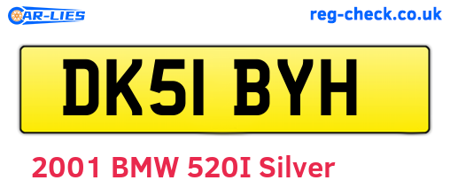 DK51BYH are the vehicle registration plates.