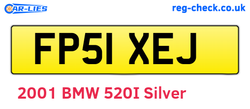 FP51XEJ are the vehicle registration plates.