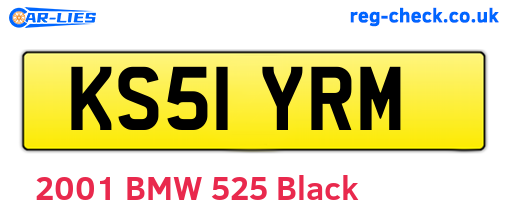 KS51YRM are the vehicle registration plates.