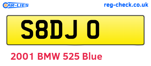 S8DJO are the vehicle registration plates.