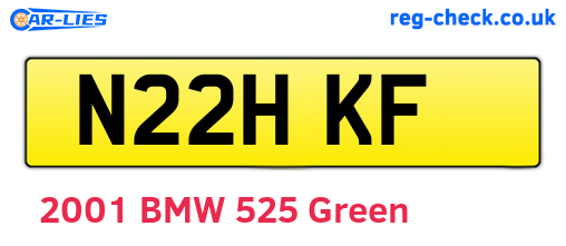 N22HKF are the vehicle registration plates.
