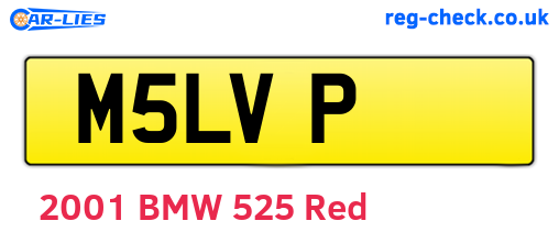 M5LVP are the vehicle registration plates.