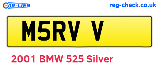 M5RVV are the vehicle registration plates.