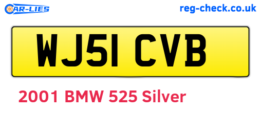 WJ51CVB are the vehicle registration plates.