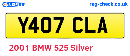 Y407CLA are the vehicle registration plates.