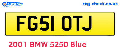 FG51OTJ are the vehicle registration plates.