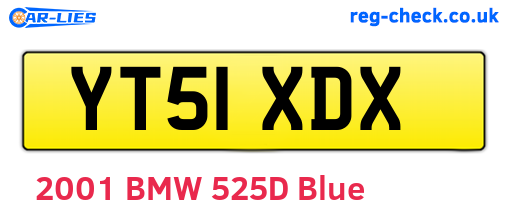 YT51XDX are the vehicle registration plates.