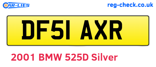 DF51AXR are the vehicle registration plates.