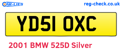 YD51OXC are the vehicle registration plates.