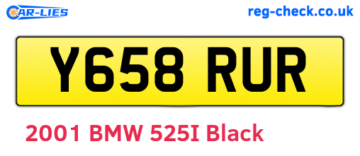 Y658RUR are the vehicle registration plates.