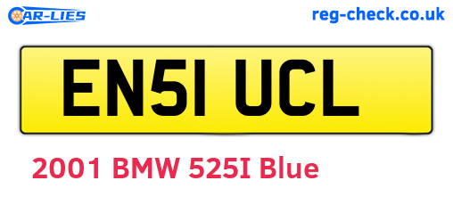 EN51UCL are the vehicle registration plates.