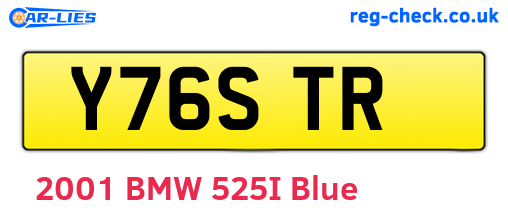 Y76STR are the vehicle registration plates.