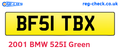 BF51TBX are the vehicle registration plates.