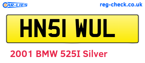 HN51WUL are the vehicle registration plates.