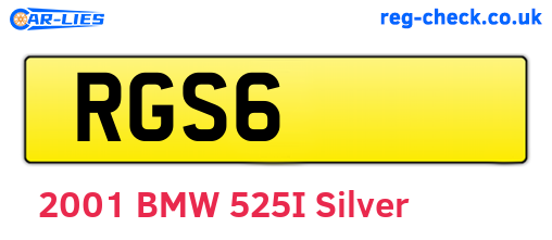 RGS6 are the vehicle registration plates.