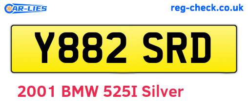 Y882SRD are the vehicle registration plates.