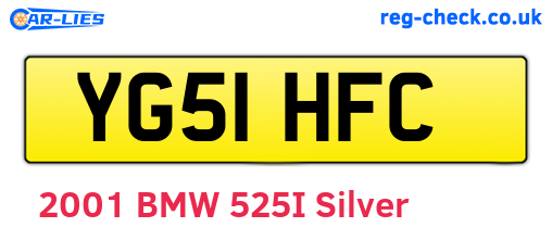 YG51HFC are the vehicle registration plates.
