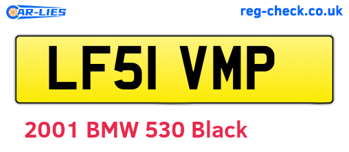 LF51VMP are the vehicle registration plates.