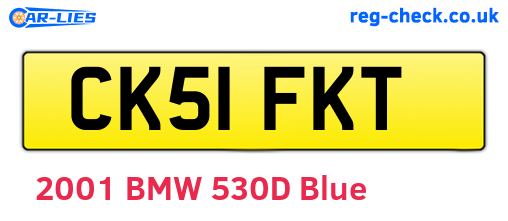 CK51FKT are the vehicle registration plates.