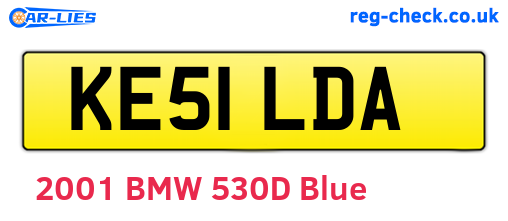 KE51LDA are the vehicle registration plates.