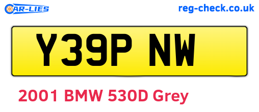 Y39PNW are the vehicle registration plates.