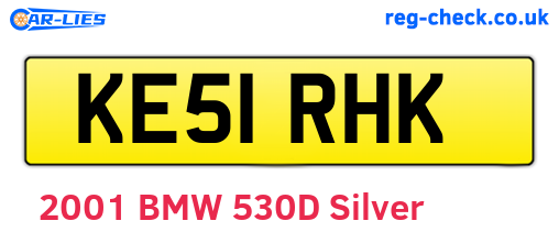 KE51RHK are the vehicle registration plates.