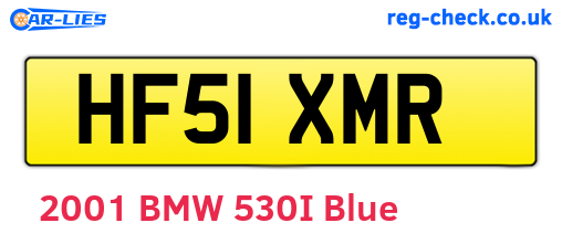 HF51XMR are the vehicle registration plates.