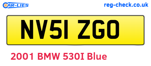 NV51ZGO are the vehicle registration plates.