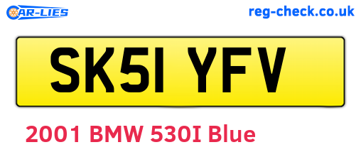 SK51YFV are the vehicle registration plates.