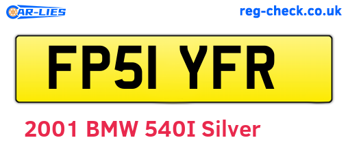 FP51YFR are the vehicle registration plates.