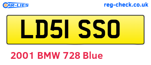 LD51SSO are the vehicle registration plates.