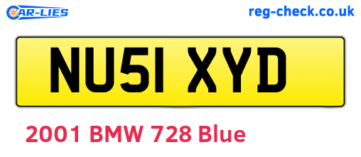 NU51XYD are the vehicle registration plates.