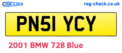 PN51YCY are the vehicle registration plates.
