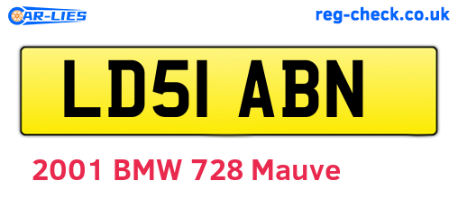 LD51ABN are the vehicle registration plates.