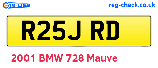 R25JRD are the vehicle registration plates.