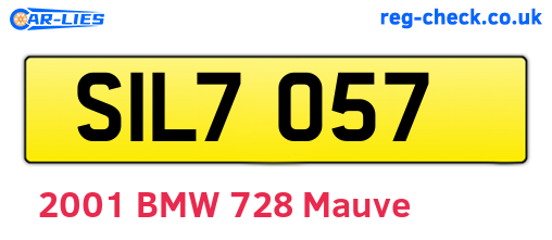 SIL7057 are the vehicle registration plates.