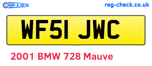 WF51JWC are the vehicle registration plates.