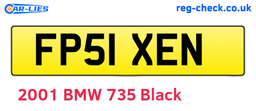 FP51XEN are the vehicle registration plates.