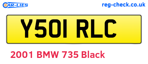 Y501RLC are the vehicle registration plates.