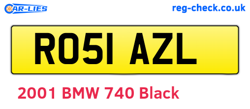 RO51AZL are the vehicle registration plates.