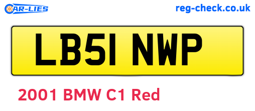 LB51NWP are the vehicle registration plates.