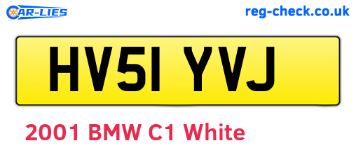 HV51YVJ are the vehicle registration plates.