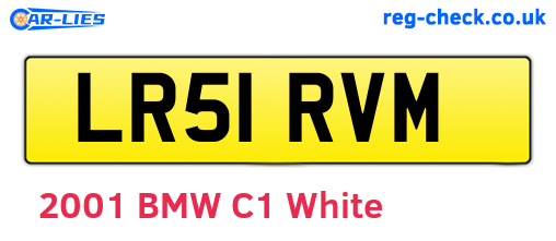LR51RVM are the vehicle registration plates.
