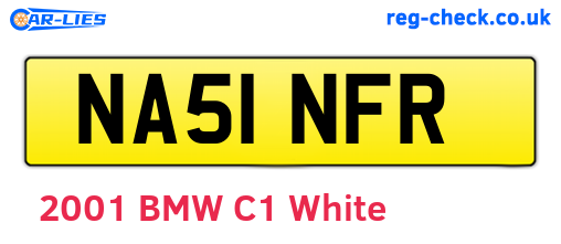 NA51NFR are the vehicle registration plates.