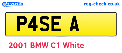 P4SEA are the vehicle registration plates.