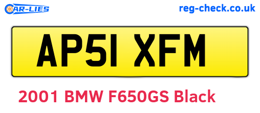 AP51XFM are the vehicle registration plates.