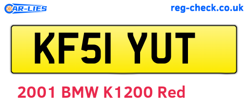 KF51YUT are the vehicle registration plates.