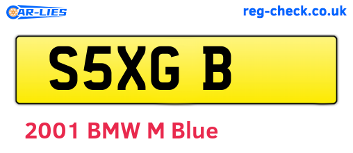 S5XGB are the vehicle registration plates.