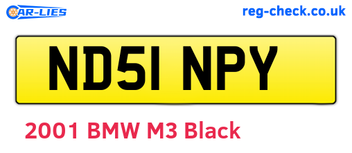 ND51NPY are the vehicle registration plates.